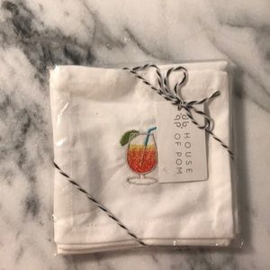 HOUSE OF POM COTTON EMOJI COCKTAIL NAPKINS